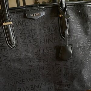 Nine West Embossed Black Handbag